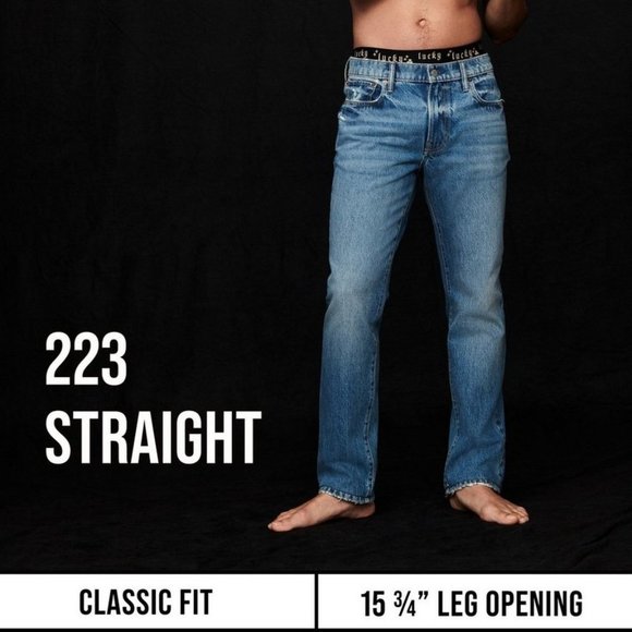 NWT 38x32 Lucky Brand Men's 223 Straight Coolmax Stretch Jean - Picture 3 of 4